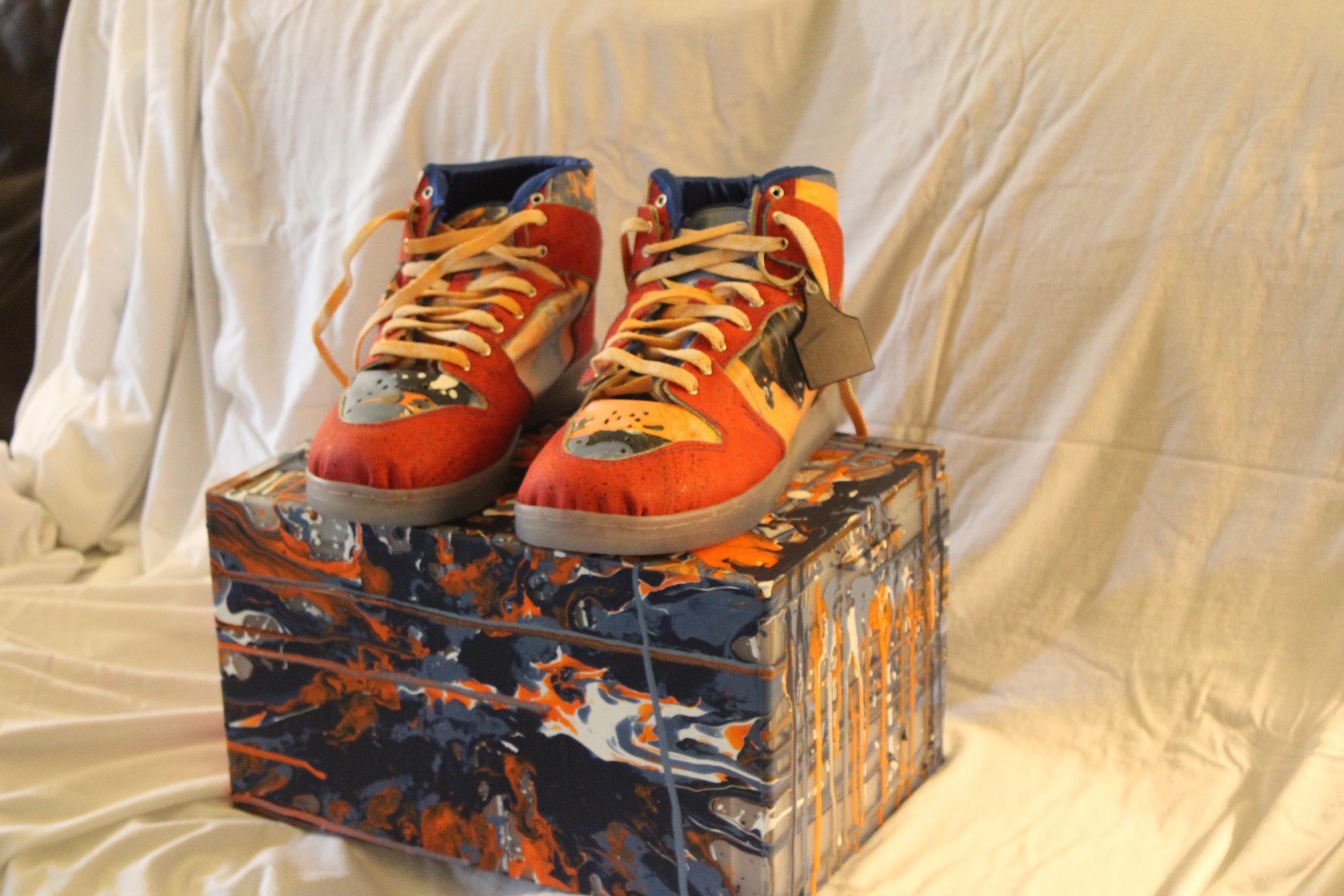 spin painting shoes
